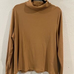 Old Navy Camel Ribbed Knit Top